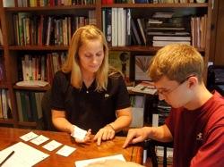 A tutor assisting a student